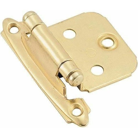 Amerock Cabinet Face Mount Self Closing Hinge M3429-3 Polished Brass Lot 4 Pair - Picture 1 of 5
